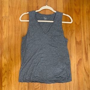 Madewell Whisper Cotton V-Neck Pocket Tank
